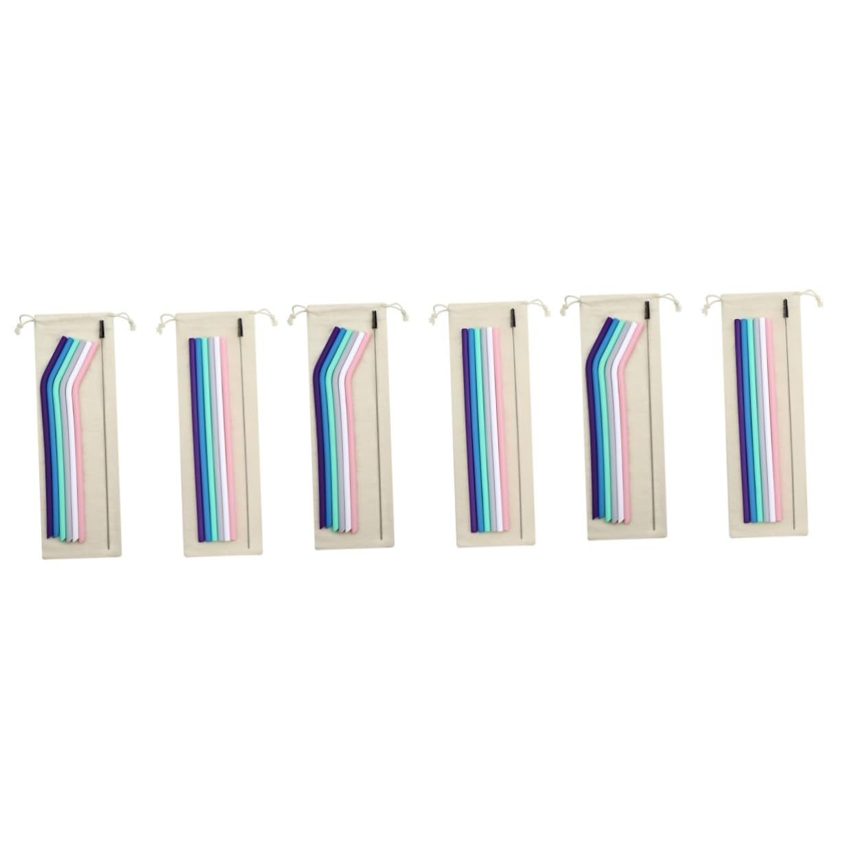 Pailles à gobelet Amosfun en silicone souple pour remplacer le plastique jetable