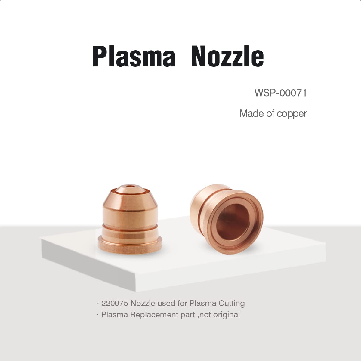 10 Stück Plasmaschneid-Verbrauchsspitzen, 125 A Düse, 220975, passend für PMX 125 Serie Taschenlampe