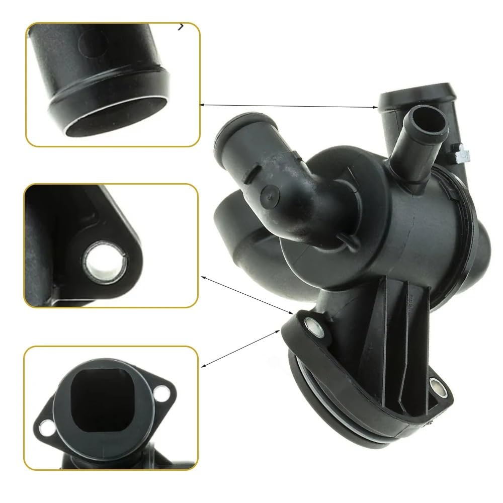 Zespół obudowy termostatu silnika 1 szt. 03L121111M pasuje do Audi A3/S3/Sportb/qu 2010-2013 Metal 03L121111AC 85967 V15992046