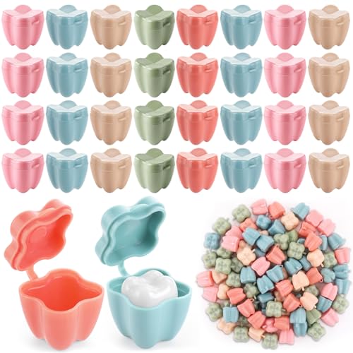 gisgfim 150 cajas coloridas para dientes perdidos a granel, organizador para niños, recuerdo, caja de almacenamiento de dientes de leche de bebé, caja de almacenamiento de dientes de hada para niños