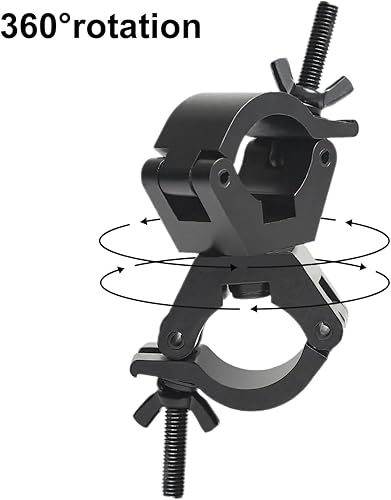 Vista 11 de Lighting Truss - Abrazaderas de acoplador giratorio para luces, abrazadera O de doble cabezal de liberación rápida, abrazadera de tubo giratorio