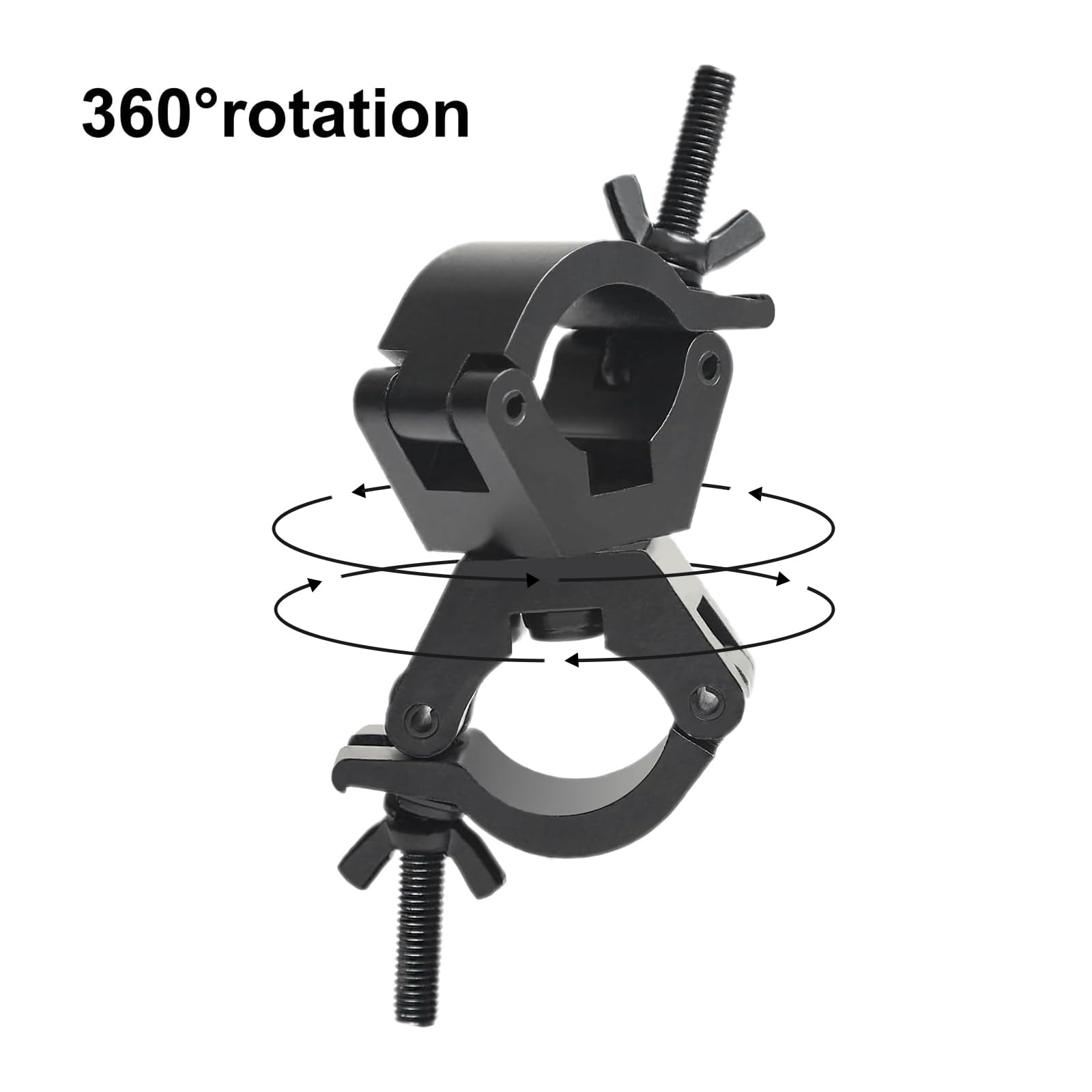 4Pack Stage Lighting Clamps for Truss Clamp for Lights 29-35mm Swivel Double Coupler Clamps for Lighting Truss Load 80kg Dual Swivel Scaffolding Clamp Hook for Scaffold - Image 4