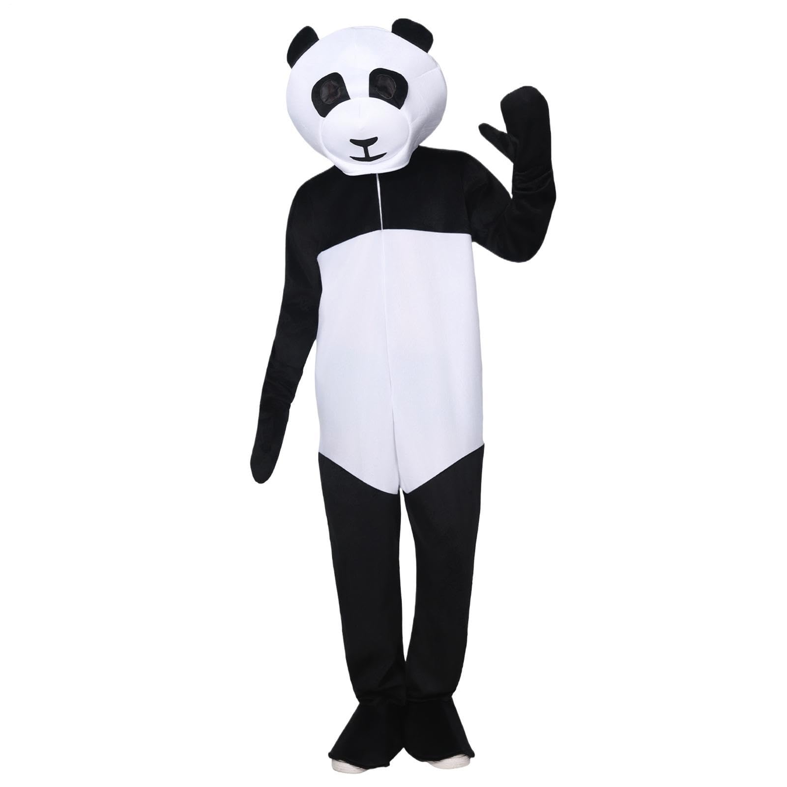 Kostium zwierzęcy dla dorosłych śliczne ubrania na scenę na Halloween | Z kapturem Panda Odzież dla Mężczyzn Kobiety Przyjaciel Impreza Szkoła Klub Urodziny