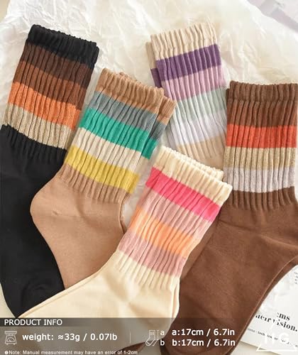 IIG 5 Pairs Womens Novelty Cute Crew Socks Colorful Funny Ankle Socks Gifts for Womens Socks2