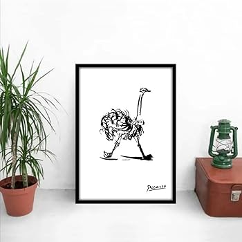 Amazon.co.jp: ピカソ ダチョウの絵 A4サイズ フレーム付き ポスター Amazon.co.jp: ピカソ ダチョウの絵 A4サイズ フレーム付き ポスター