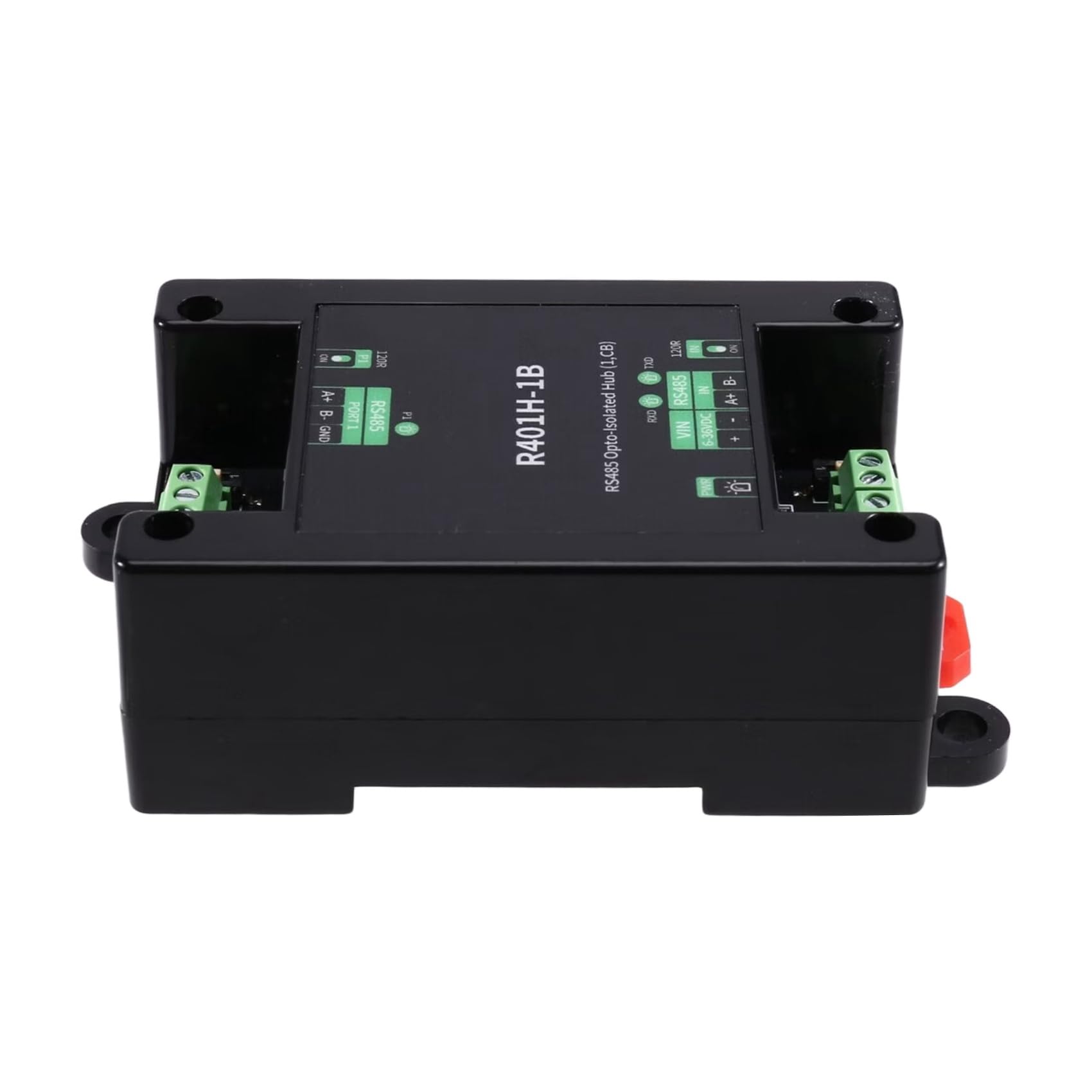 Jnchdghwa Black & Green 1Pc R401h-1B Rs485 Optically Isolated Serial Hub With Half-Duplex Transparent Transmission And 32 Nodes,Rs485 Serial Hub
