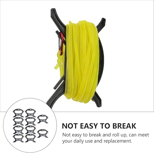 Miniatura 5 de Juego de 10 organizadores de cables, enrollador de cables de plástico compacto para cables de extensión, cables de carga, líneas de pesca y cuerdas