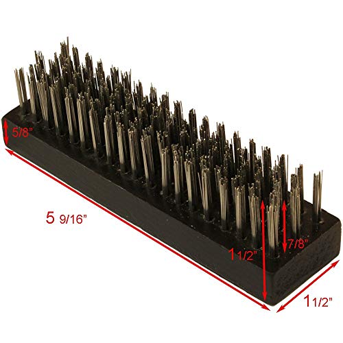 Cepillo para parrilla con cerdas de acero inoxidable, pack de 5 miniatura 5