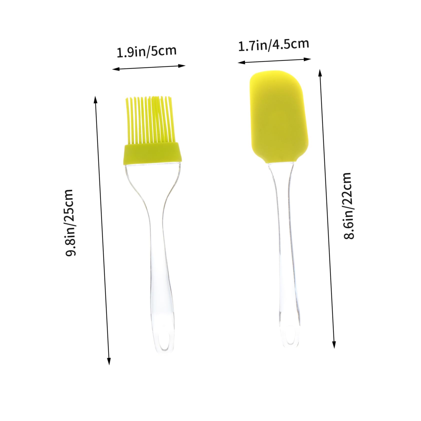 MUCKLILY 4Pcs Silicone Bbq Brush Set Non Melting Kitchen Spatula Basting Brush for Grilling Baking and Barbecuing for Oil Egg Liquid and Soy Sauce Application