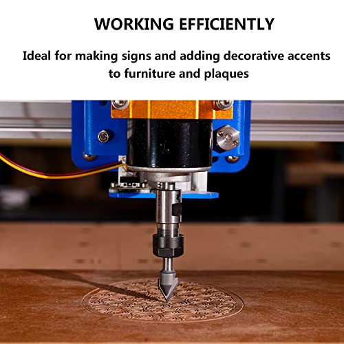 Spetool 45 Degree V Groove Router Bit Carbide Tip V Bit With 1/4 Shank 1/2 Inch Cutting Diameter Cnc Woodworking Engraving Carving Bits #TOP3