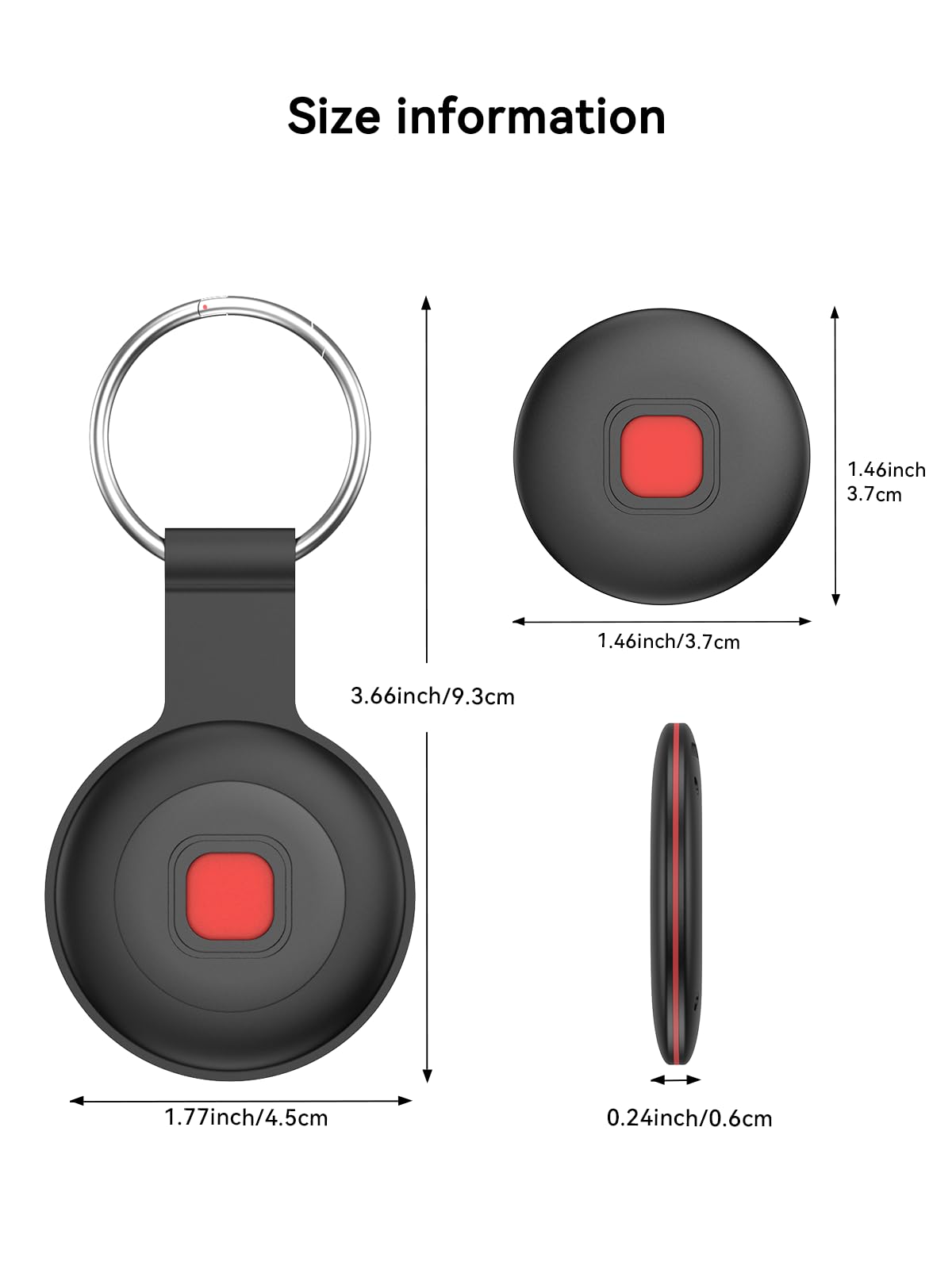 Confezione da 4 etichette smart tracker, cercatore di oggetti e chiavi Bluetooth, funziona con Apple Find My e Android Find Hub, dispositivo anti-smarrimento impermeabile IP67 con custodie