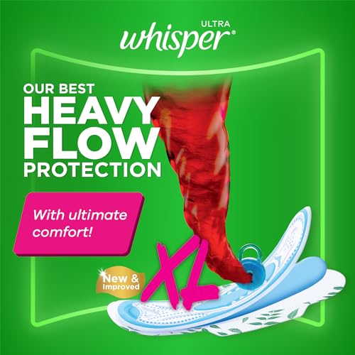 Whisper Ultra Hygiene+Comfort Sanitary Pads, 44 XL Pads, XL for Heavy Flow, Ultimate Protection & Comfort, Locks Odour & wetness, Cotton like soft top layer, Disposable Wrapper - Image 3