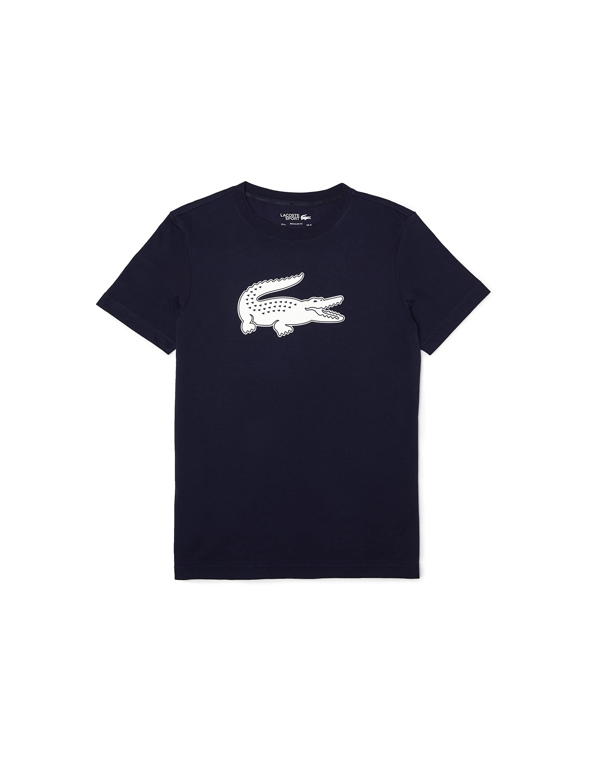 Lacoste Sport T-​Shirt Regular Fit Homme , Marine/​Blanc, L