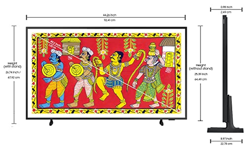 Image of Samsung 127 cm (50 inches) The Frame Series 4K Ultra HD Smart QLED TV QA50LS03BAKLXL (Black)