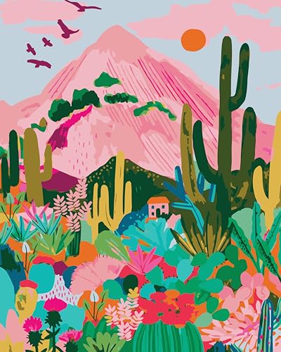 Komicea Pintar por Numeros Adultos, DIY Pintura por Números, Kit de Pintura al óleo Digital Niños Principiantes para Decoración del Hogar, Viene con Pinturas y Pincel (40 x 50 cm)