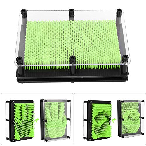 Classic 3D Pin Art Board Toy Sculpture 3D Clone Hand Model Pin Art Toy Nice Decoration Pin Art Board Pin Art Toy for Kids (Green) - Image 4