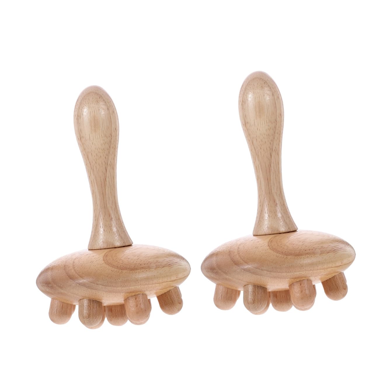 Peine Masajeador de Cuero Cabelludo de Madera Ligero y Resistente, 2 Piezas para Experiencia de Masaje Práctica y Relajante en Casa
