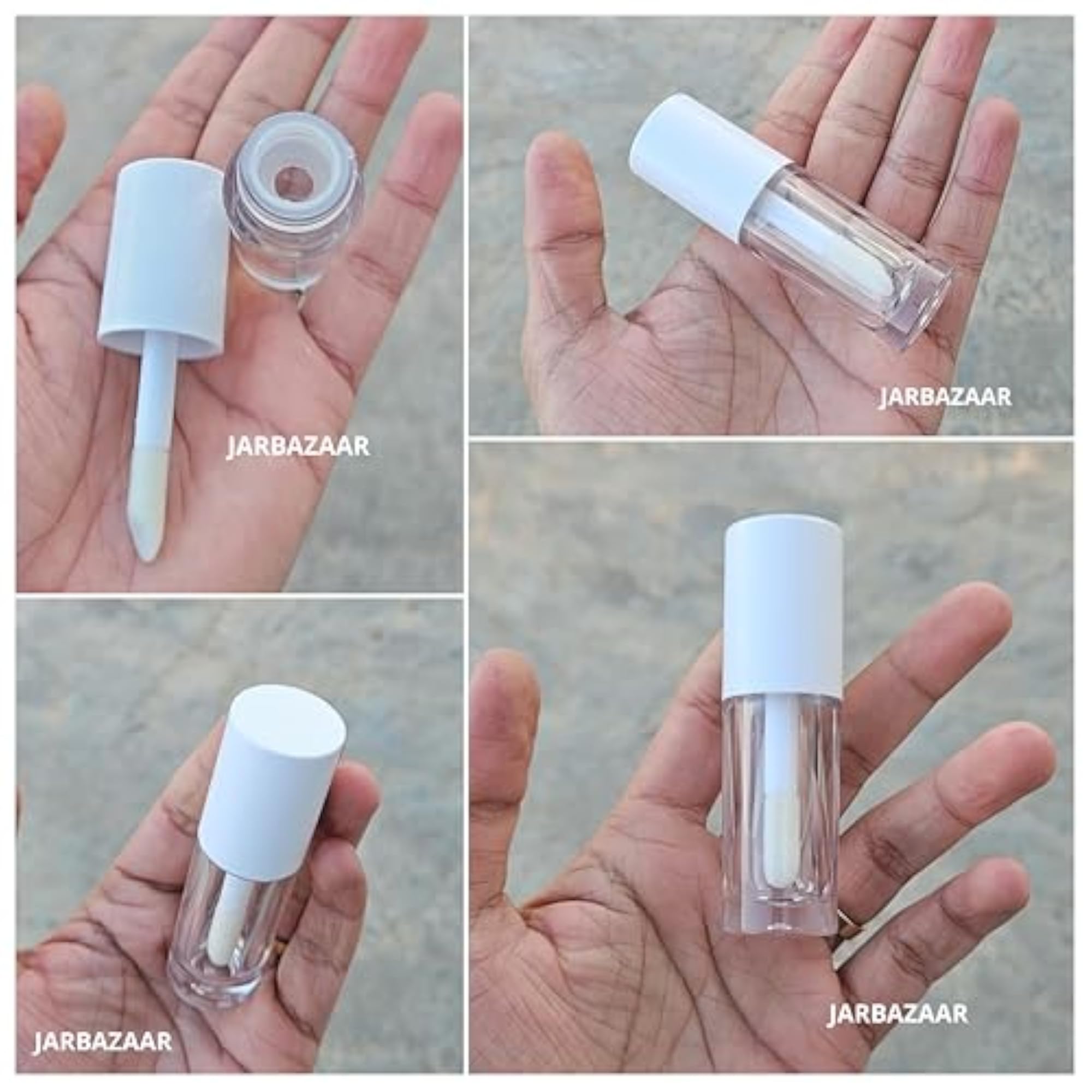 50 PCS Empty Refillable Thick Wand Lipgloss Containers with Cap