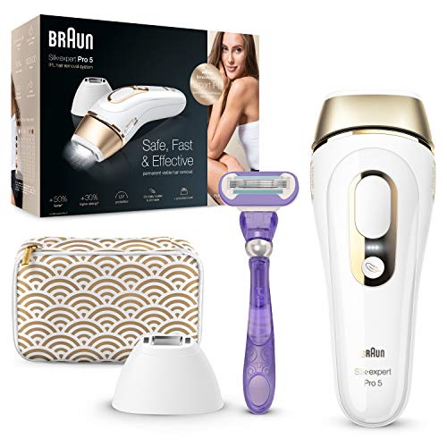 Braun IPL Silk Expert Pro 5, Permanent Laser Hair Removal - Gold