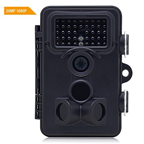 Preisvergleich Produktbild Wildkamera Fotofalle 20MP 1080P Jagdkamera Beutekameras Sensoren mit Bewegungsaktivierung, Weitwinkel Vision Infrarote 65ft / 20m Nachtsicht Wasserdichte IP66 Überwachungskamera mit 2.4" LCD Display