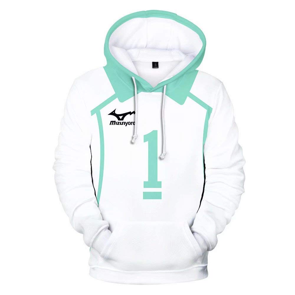 CHLOBLOM Haikyuu Cosplay Costume Aoba Johsai Oikawa Tooru Hoodie Iwaizumi Hajime Sweatshirt 3D Pullover