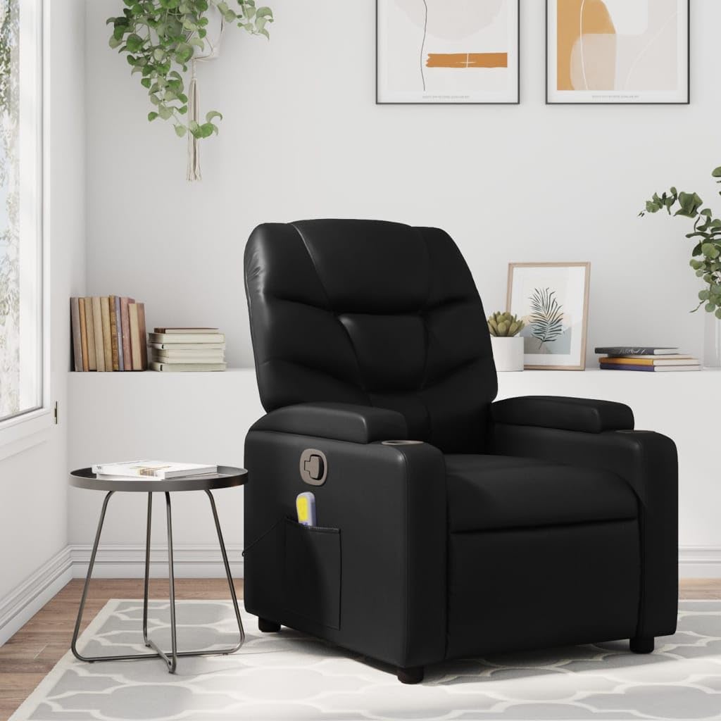 Fauteuil de relaxation massant et inclinable avec poche latérale