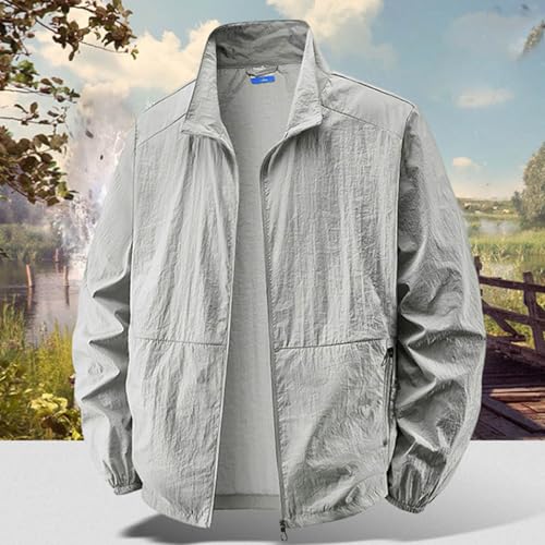 Quick-Dry Men's UV Shirt UPF 50+ Sun Protective Zip Up Lightweight Jackets Fishing Tops Long Sleeve Summer Wear2