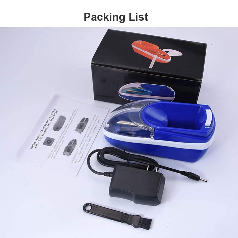 Rullo per Sigaretta elettrica, Mini Macchina for arrotolare Sigarette, iniettore di Tabacco Regolabile a densità Automatica, Produttore di Sigarette(Schwarz)