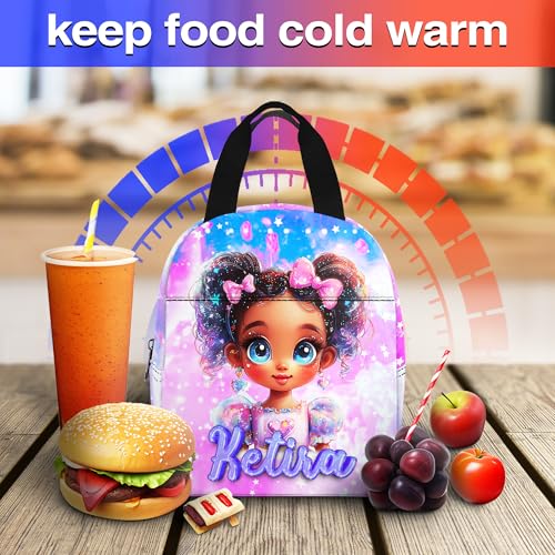 Artsadd Custom Backpack for Kids Personalized School Backpacks Girls Boys with Name Customized Back to School Bookbag with Lunch Box Bookbag for Daughter Son Multi284