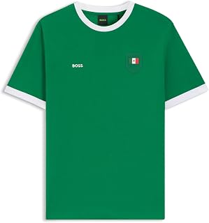 T-Shirt Aus Stretch-Baumwolle Mit Landesflagge Und Logo