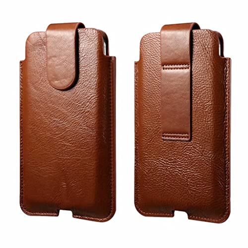 Genuine Leather Case Thin Soft Mobile Phone Waist Belt Clip Bag Men Vertical Waist Belt Clip Case Holster