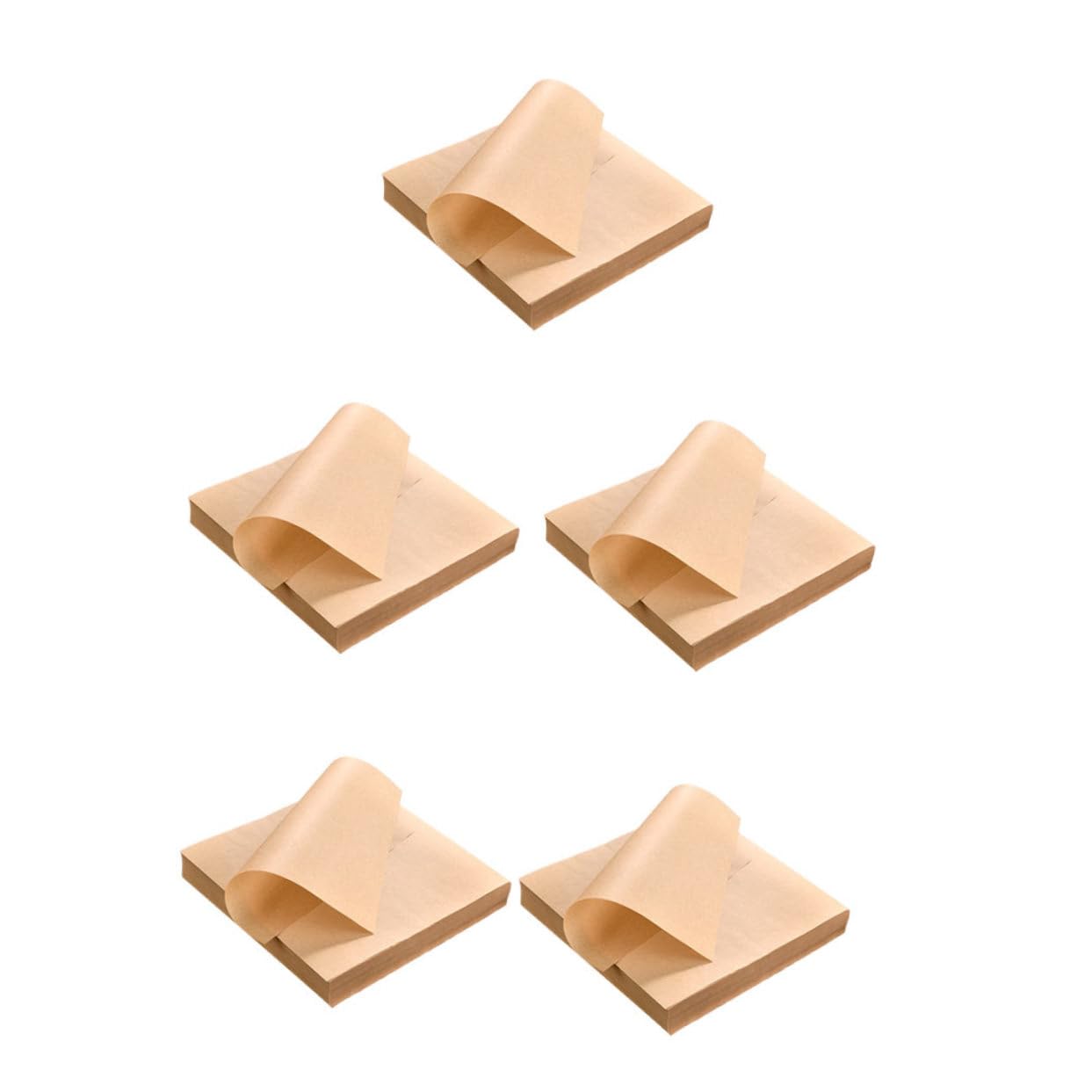 Papel Para Envolver Alimentos Absorbente De Aceite 20x20 Cm Papel Kraft Natural 40 g Sin Olor Ecológico Para Snacks y Frituras Uso En Cocina 500 Hojas Paquete