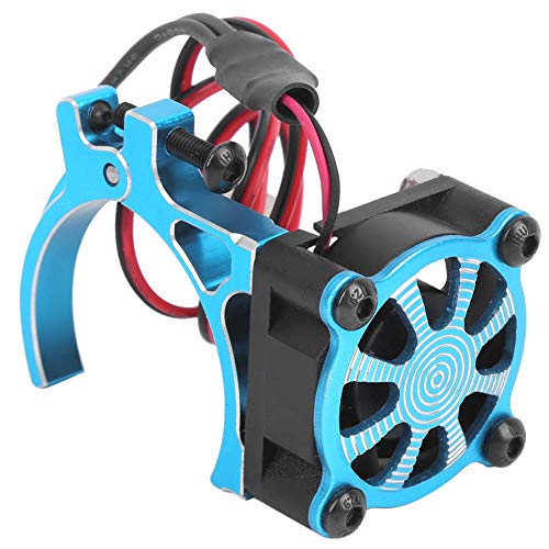 RC Model Car Motor Cooling Fan Heatsink with Thermal Sensor for 540 550 3650 3660 (Black) (Red) (Light Gold) (Blue)