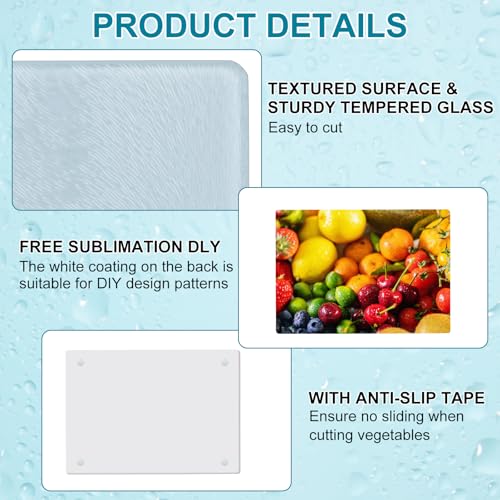 6PCS Sublimation cutting board blanks,Glass cutting board,Sublimation cutting boards,Sublimation glass as gifts to give to friends - Image 4