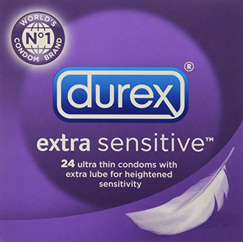 Durex Extra Sensitive Condom, Natural,Pack of 2 (24 count each)