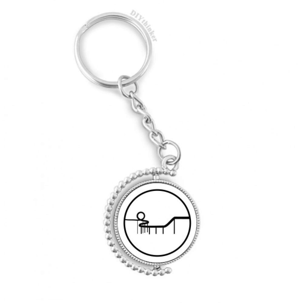Llavero Anillo Pilgrim con silueta de montaña rusa giratoria 4