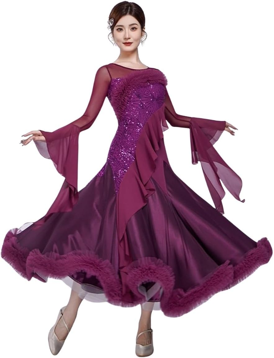 ゼブラ柄フレアスリーブダンスドレス おまけつき 社交ダンス トップス