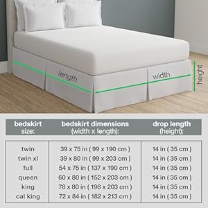   Lux-Hotel-Tailored-Bed-Skirt-Classic-14-Drop-Length-Pleated-Styling-Full-Ivory