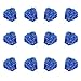 Produktbild Dxmcgttbd 12 Stück Cheerleading Pom Poms,Cheerleader-Pompons,Metallisch Cheerleader Puschel,Hell Metallic Cheers Ball Zum,für Sportveranstaltungen, Ballspiele, Tänze, Karnevalspartys Verwendet (Blau)