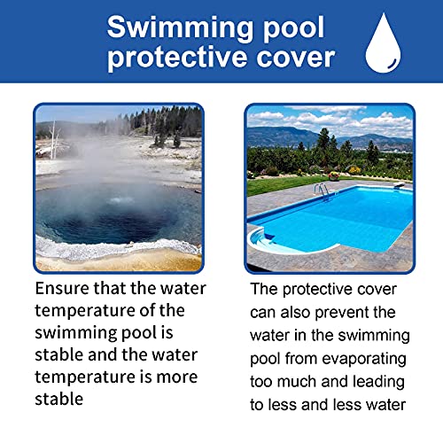 GROONFEIR Rectangular Swimming Pool Cover, UV Protection Bubble Heat Insulation Film Solar Pool Cove