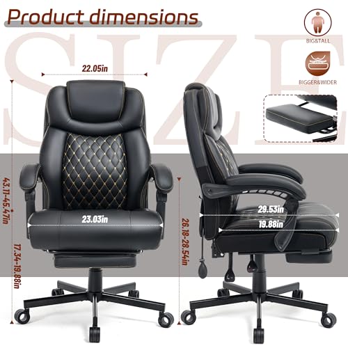 PU Ergonomic High Back Computer Chair Double Space...