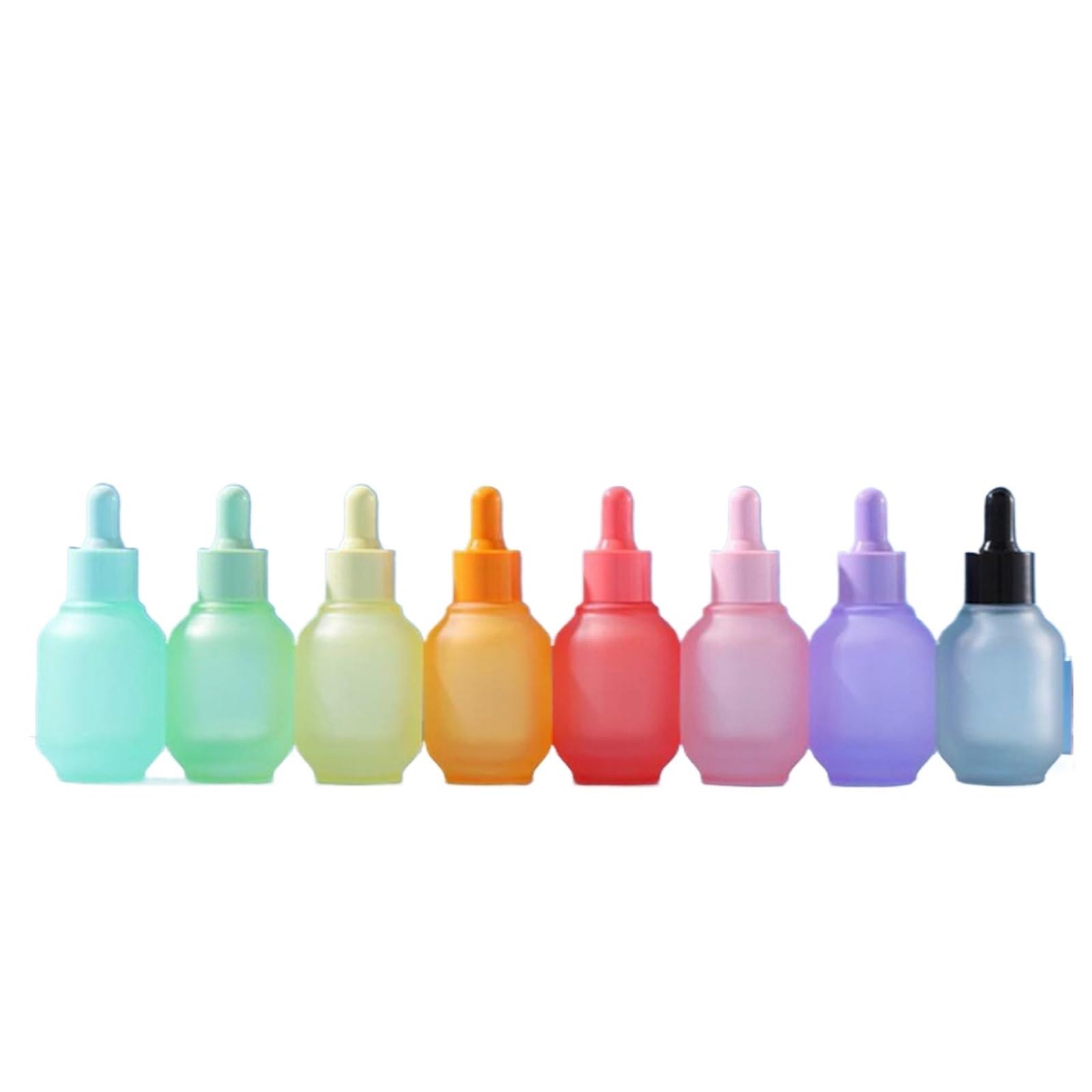 Gotero Botella de vidrio esmerilado rojo for aceite esencial, botellas cuentagotas púrpuras 30ml, contenedor viaje perfume(Purple,20PCS_30ML)