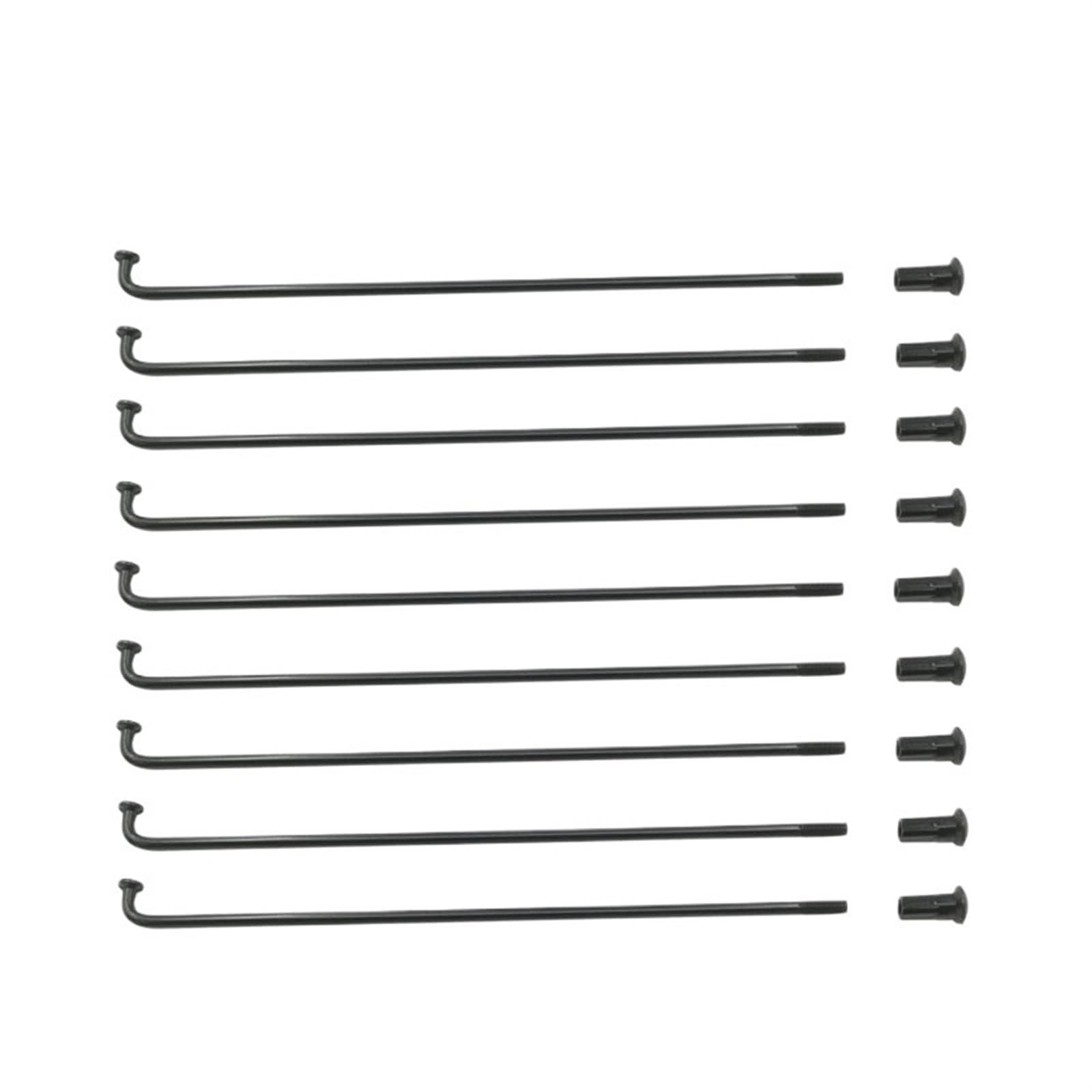 Raggi Bicicletta 28 Raggi for Bicicletta elettrica 10G Pezzi/Lotto con Un Diametro di 3,2 mm, curvatura a Forma di J Nera 120-154 mm Raggi Bici