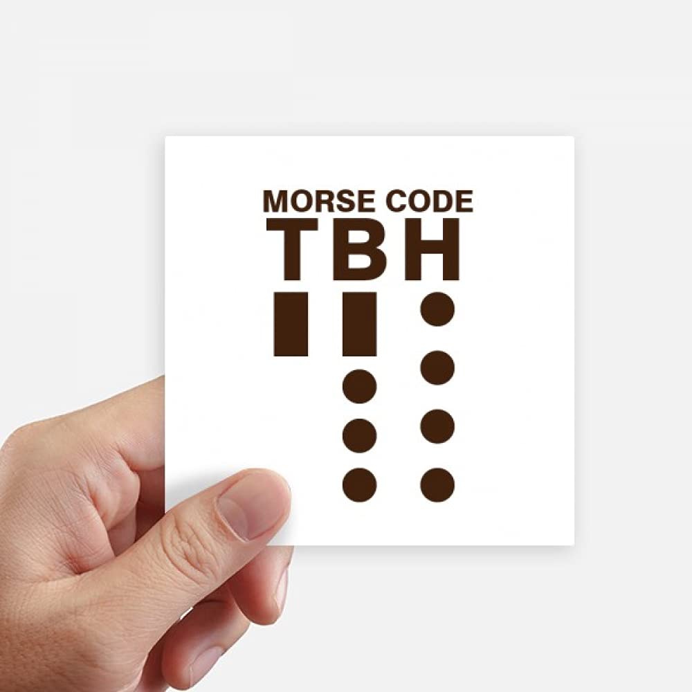 Morse Code Honestly Expressed Point Line Sticker Square Waterproof Stickers Wallpaper Car Decal