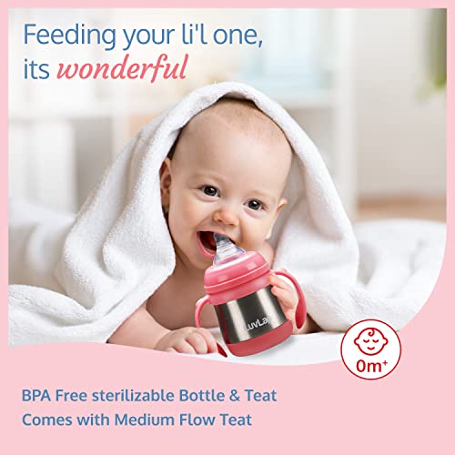 LuvLap-Steel-Feeding-Baby-Bottle-BPA-Free-Anti-Colic-Made-of-SS304-Steel-Handle-3M-240-ml