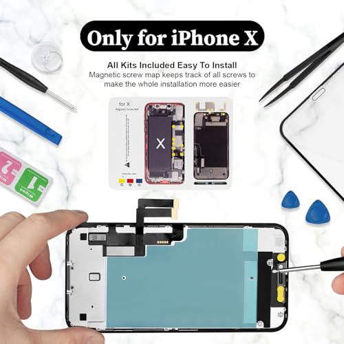 Foobong FOR X Iphone X Screen Replacement 5.8 Inch Fhd Lcd Front Glass Panel 3D Touch Display Digitizer Assembly thumb #5