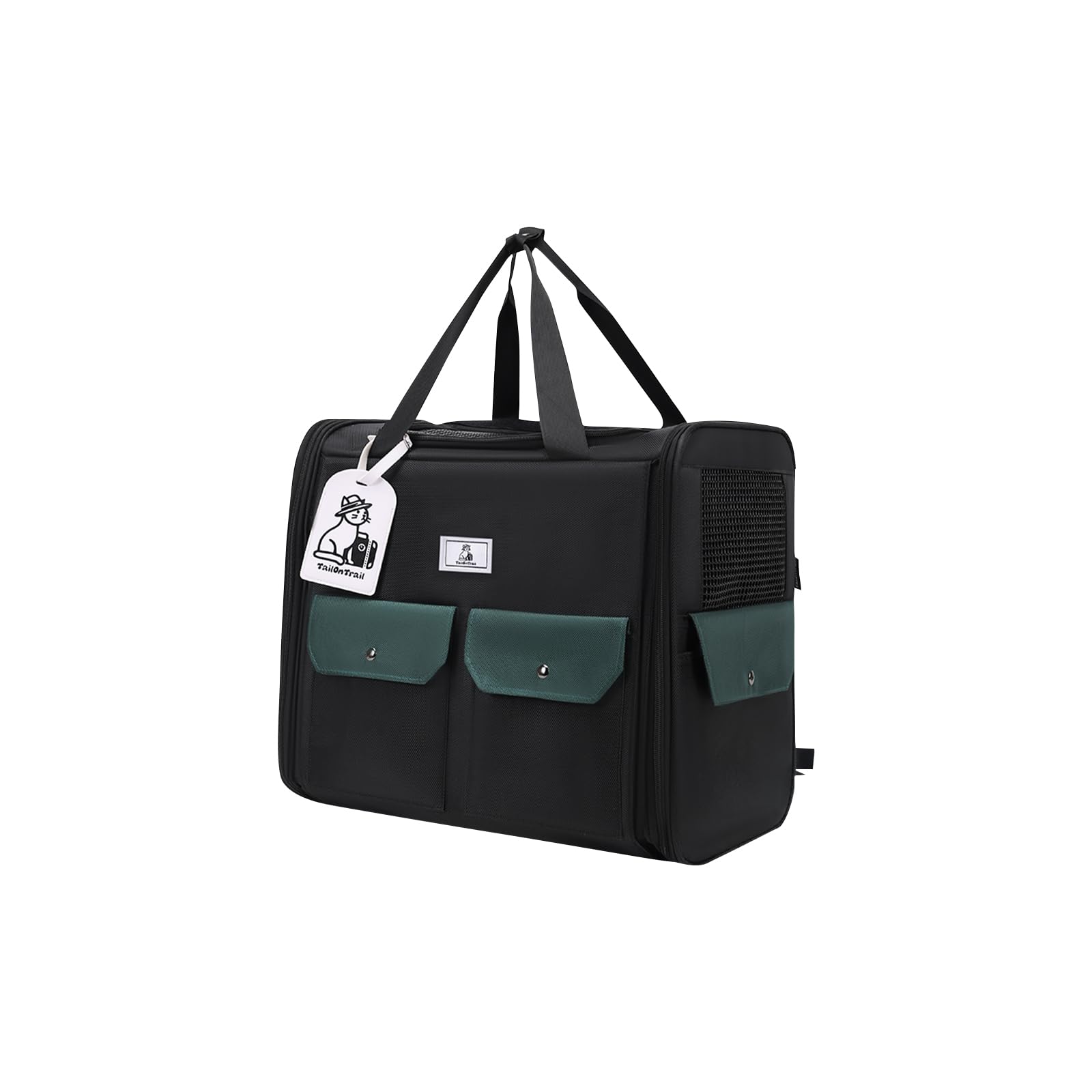 Galatée Zaino Per Cani, Zaino Per Cani Con Rete Traspirante, Zaino Da Viaggio Per Animali Domestici Con Morbida Imbottitura e Supporto Rinforzato, Zaino Per Gatti Approvato Dalle Compagnie Aeree(Nero)