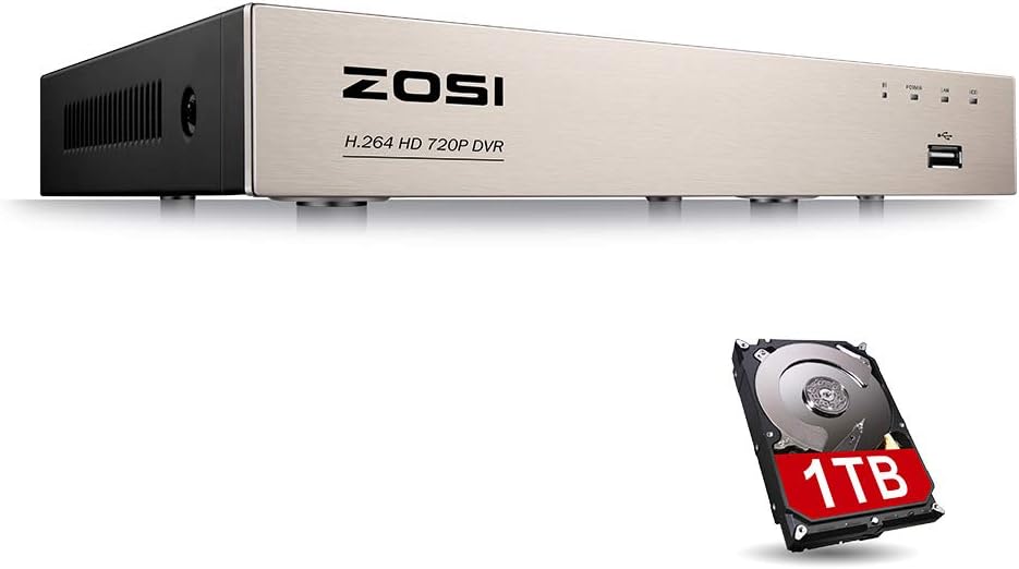 ZOSI 1080N/720P 8 channels 4in1 DVR HD TVI CCTV DVR