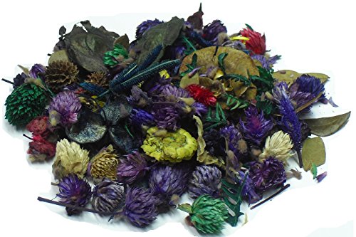 MERCAVIP Thermovip. Popurrí perfumado de Flores secas Color Morado. Formato Súper Ahorro de 400gr.