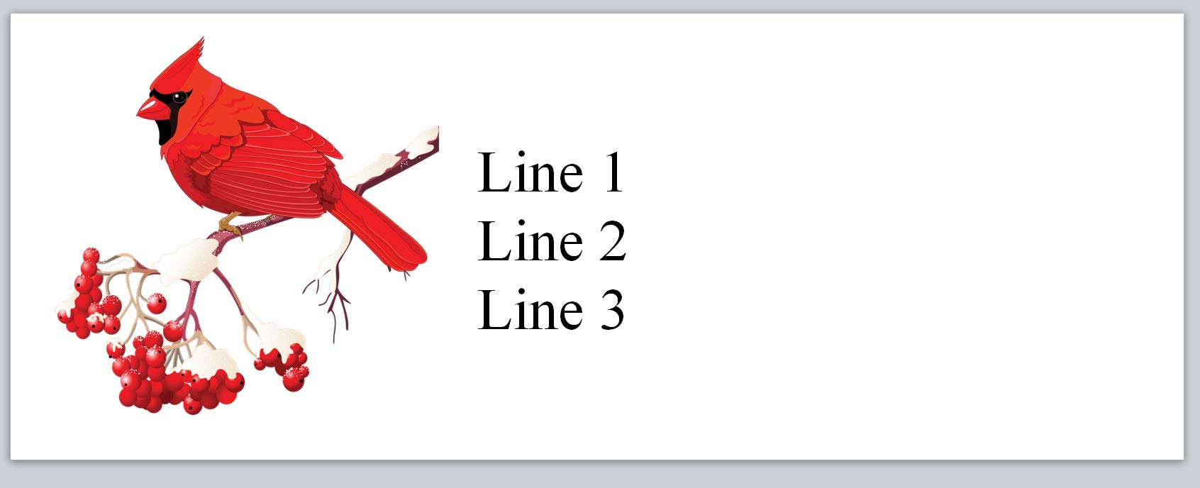 150 Personalized Return Address Labels Primitive Country Cardinal Bird (bx 82)